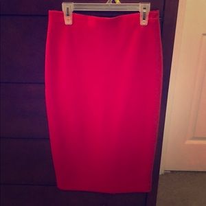 NY&Co Red Stretch Pencil Skirt